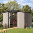thumbnail image 2 of AECOJOY Galvanized Steel Outdoor Storage Shed with Sliding Door, 8 x 6 ft. Metal Storage Building, 2 of 14