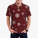 thumbnail image 1 of Balery Romantic white snowflakes Camisa Polo de Hombre con Estampado, de Manga Corta y Tejido Medio, Camisa Tipo Golf Polo-3X-Large, 1 of 6