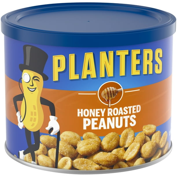 Planters Honey Roasted Peanuts, 12 oz Can
