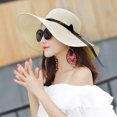 thumbnail image 5 of Walbest Sun Hat for Women UPF 50+ UV Sun Protection Womens Wide Brim Beach Hat, Summer Gardening Travel Floppy Foldable Straw Ribbon Bow Hat, 5 of 6
