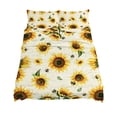 thumbnail image 6 of 4 Piece Cal. King Sheet Set Yellow Sunflowers Bees Sheets Set for Cal. King Size Bed, Breathable Soft Microfiber Bed Sheets Summer Country Floral Rustic Fitted Sheet Deep Pocket, Pillowcases, 6 of 7