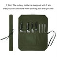 thumbnail image 2 of Étui à Couverts en Toile Portable Professionnel Réutilisable Lavable Pliable pour Maison Restaurant Outil de Cuisine Support Kaki, 2 of 9