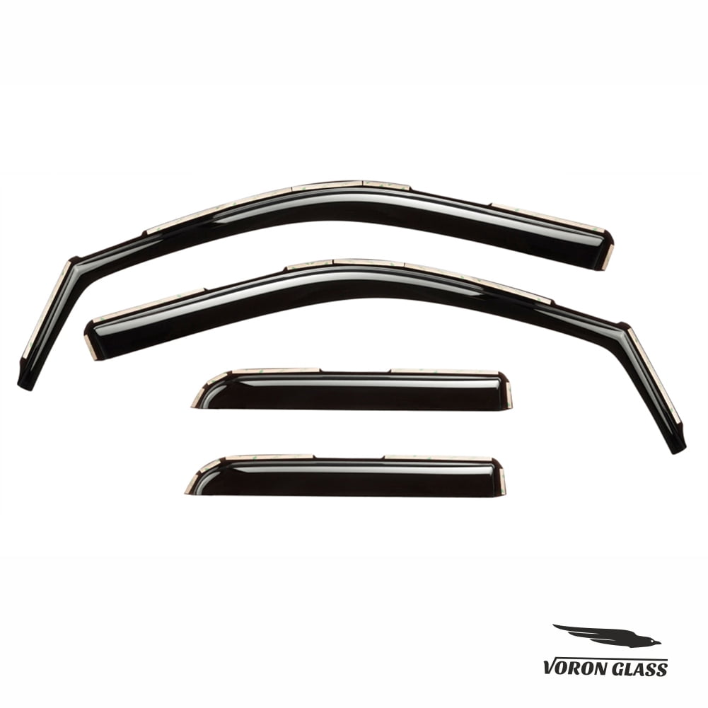 Voron Glass in-Channel Extra Durable Rain Guards for Trucks Dodge Ram 1500 2009-2018 Quad Cab, Window Deflectors, Vent Window Visors, 4Pieces - 230099