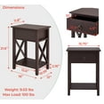 thumbnail image 3 of Eily Night Stand Bedside Table with Drawer Wooden Side Tables Bedroom Night Stands for Bedrooms Small Nightstand End Table Espresso, 3 of 6