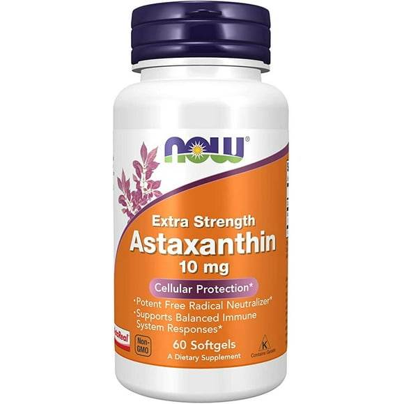 Astaxantina NOW Astaxanthin 10 mg 60 Softgels Antioxidante