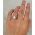 thumbnail image 5 of HeartsAndYou Halo Flower Engagement Ring for Women 2.3ct Round Cut Moissanite 18k White Gold over Silver, 5 of 8