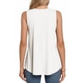 thumbnail image 3 of MOYIKO Summer Tank Top for Women Crew Neck Sleeveless Tshirt Casual Loose White Vest Tee Clothes Size XL, 3 of 7