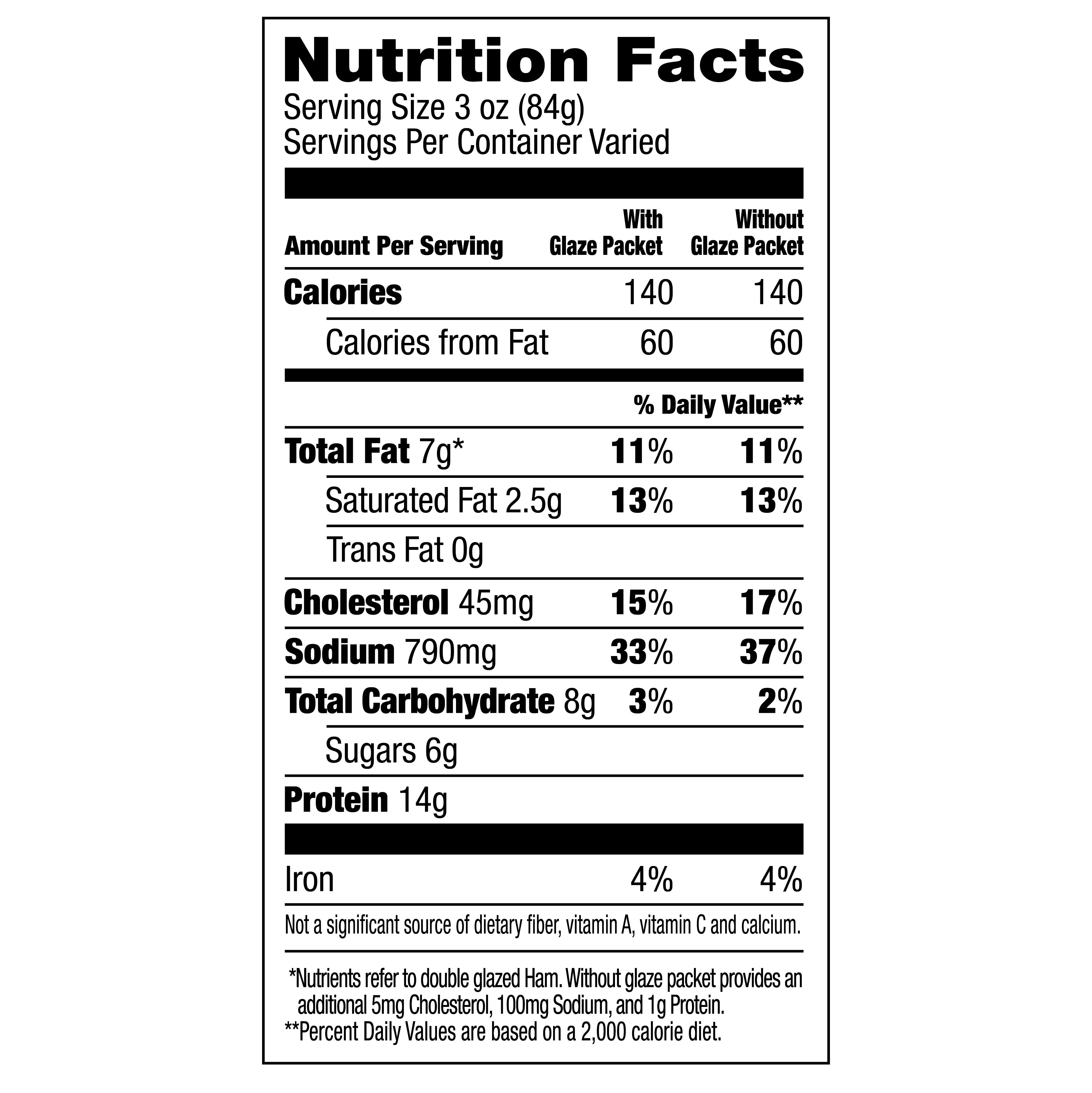 Honey Baked Ham Nutrition Label Nutrition Ftempo