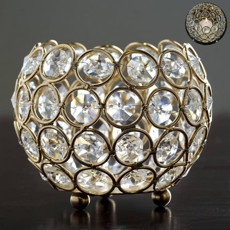 Metal Tall Candle Holder - Efavormart Adorable Votive Tealight Wedding Crystal Candle Holder - 4