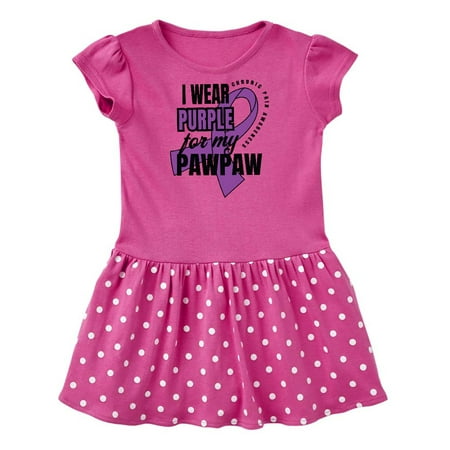

Inktastic Chronic Pain I Wear Purple For My Pawpaw Gift Baby Girl Dress