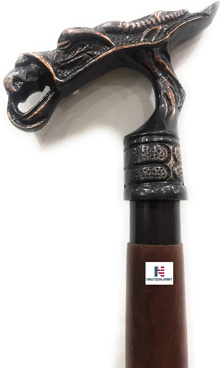 37" Flintlock Pistol Grip Style Handle Fantasy Cane Gentleman's Walking Stick 