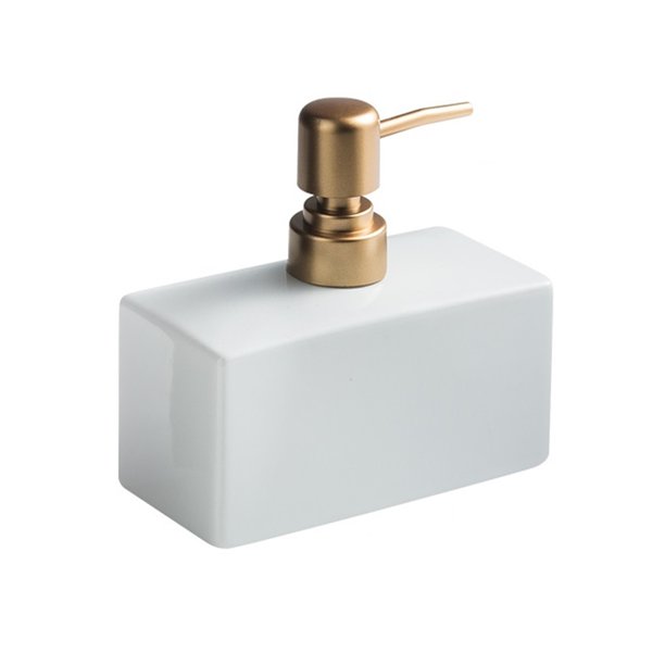 Dispensador de loción de cerámica for baño, dispensador de jabón líquido rellenable con bomba de presión