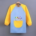 thumbnail image 2 of ZACPNCV Kids Art Smock Waterproof Painting Apron Long Sleeves Artist Smocks Yellow 6-8 Years, 2 of 4