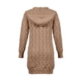 thumbnail image 7 of Ynynloco Women's Long Cardigans Cable Knitted Open Front Oversized Hooded Outerwear Sweater Coat with Pockets, 7 of 7