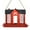 Red, variant on Squirrel-Proof Wild Bird Feeder - Durable Metal Hanging Feeder with 3 Ports - Attracts Cardinals, Finches & Songbirds - Easy to Fill & Clean