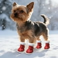 thumbnail image 3 of Bottes de Protection Chaudes d'Hiver avec Fermeture à Boucle pour Activités de Marche en Extérieur pour Chien, 3 of 6