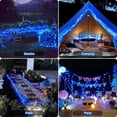 thumbnail image 4 of Guirnalda de luces solares JMEXSUSS, paquete de 2 unidades, 10 m, 100 LED, azules, impermeables, 4 of 8