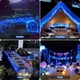 thumbnail image 4 of Guirnalda de luces solares JMEXSUSS, paquete de 2 unidades, 10 m, 100 LED, azules, impermeables, 4 of 8