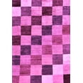 thumbnail image 1 of Ahgly Company Indoor Rectangle Checkered Purple Modern Area Rugs, 2' x 5', 1 of 4