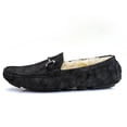 thumbnail image 4 of Winter Men's Casual Loafers Slip On Outdoor Fuzzy Furry Loafers Leather Warm Comfortable Shoes Male Driving Shoes Moccasins Classic Penny Loafer Flats Boat Shoes, 4 of 14