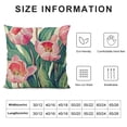 thumbnail image 5 of YINGXI Pink Tulips Throw Pillow Cover 20x20in, 5 of 5