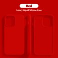 thumbnail image 1 of Étui de Téléphone en Silicone Liquide de Luxe pour iPhone 15 14 13 12 11 Pro Max 13 12 mini X XR TP Max 8 7 Plus Antichoc Accessoires Rouge pour iPhone 13 ProMax, 1 of 6
