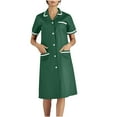 thumbnail image 2 of Abomasnow Scrubs Dress for Women Button Front Nursing Workwear Casual Housekeeping Dresses with Pockets S-2XL, 2 of 6
