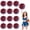 Blue+Red, variant on Cheerleading Pom Poms 14 Pcs with Straight Handle, Handheld Squad Pompoms for Sports Team Cheer Spirit Games, Dance Party Adults