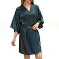 thumbnail image 2 of Mlkoz Womens Summer Clothes, Women's Color Ding Robe Bathrobe Color Light Summer Thin Short Cardigan Robe, Women Gifts, 2 of 4