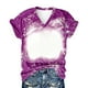 thumbnail image 3 of Blusa holgada informal a la moda para mujer, camiseta con cuello en V y estampado de Tiy-dye Fridja  zx3929, 3 of 4