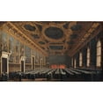 thumbnail image 2 of Canaletto 24x16 Gold Ornate Framed and Double Matted Museum Art Print Titled - The Doge and Grand Council in the Room of the Maggiore Council (1761 - 1765), 2 of 4