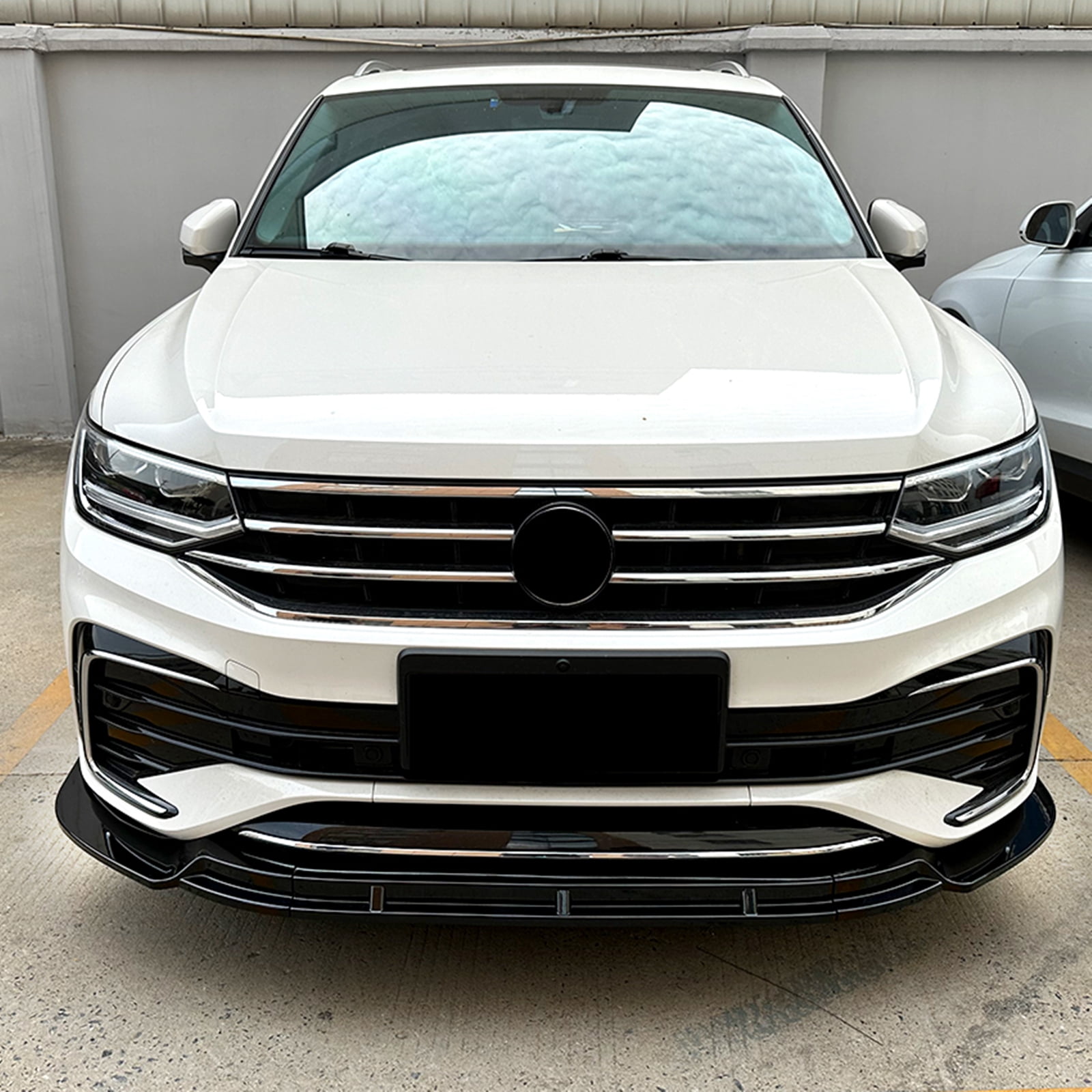 For VW Tiguan R Line 2021-2023 Gloss Black Front Bumper Spoiler Lip Kit Splitter
