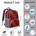 thumbnail image 6 of Small Travel Backpack with Rustic Plaid Design, Cute Lightweight School Bag with Checkered Pattern, 6 of 6