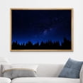 thumbnail image 2 of wall26 Canvas Print Wall Art Starry Blue Night Over Dark Forest Silhouette Nature Wilderness Digital Art Modern Art Landscape Relax/Calm Multicolor for Living Room, Bedroom, Office - 24"x36&quot, 2 of 5