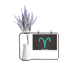 thumbnail image 1 of Marzo Abril Aries Constellation patron Tarjeta de jarrón de lavanda artificial, 1 of 3