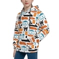 thumbnail image 2 of Fotbe Industrial Transportations Pattern Youth Pullover Hooded Sweatshirt, Boys Hoodie, Kangaroo Pocket Hoodie for Kids Girls -Large, 2 of 6