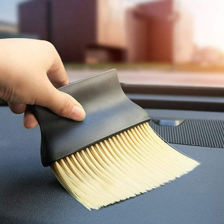 2PCS Car Plastic Cloth Brush Cleaning Air Vent Conditioner Cleaner  Accessories