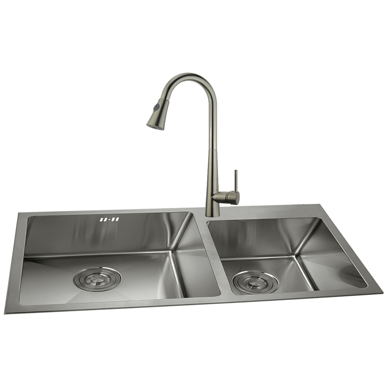 Furniture Indoor Home Decorative Bathroom, Washroom, Kitchen Upc Kitchen Faucet With Deck Plate - Brushed Nickel