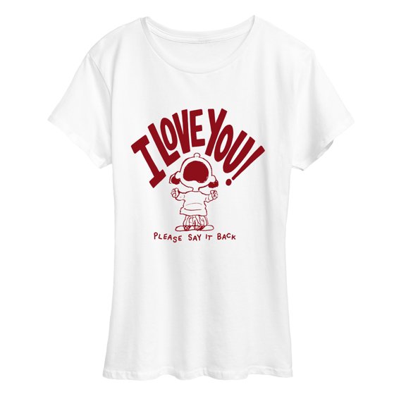 Peanuts - I Love You Please Say it Back Short Sleeve Graphic T-Shirt