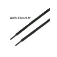 thumbnail image 3 of INSPIRE CHIC Flat Colorful Shoelaces Work Boot Laces Fashion Shoe Laces 2 Pairs Black 120cm/47.24", 3 of 4