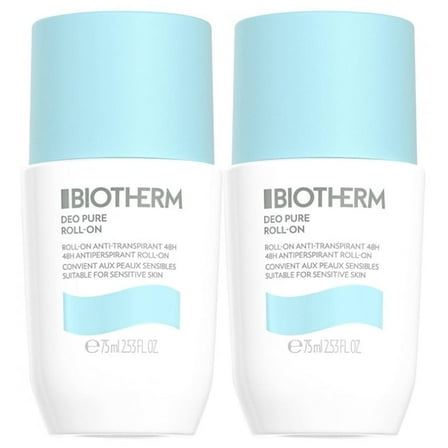Deo Pure Antiperspirant Roll-On by Biotherm, 2x 2.53 Ounce