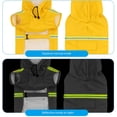 thumbnail image 5 of Impermeable para perros con capucha, impermeable y cortavientos, con tiras reflectantes y orificio para arnés (Amarillo L), 5 of 5