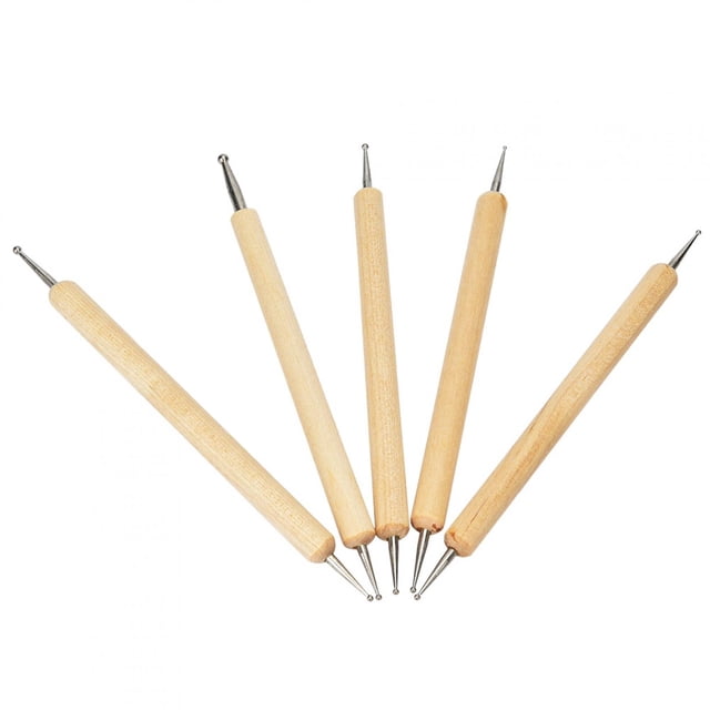3 Leather Craft Spoon 5 Double Head Point Drill Pen DIY Leather Carving Stylus Tool Set for Leather Craftsmanship with Stainless Steel Wood and Plastic Material