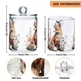 thumbnail image 2 of 2 PCS Plastic Storage Canister Clear with Lids Airtight Cotton Swabs Cans Bathroom Jar Floss Organizer Fox with A Bird, 2 of 6