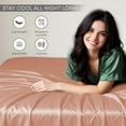 thumbnail image 6 of 100% Bamboo California King Sheet Set - Ultra Soft, Breathable & Cooling, Ideal for Hot Sleepers, 16" Deep Pocket, Hotel Luxury Bedding (Rose Gold), 6 of 8