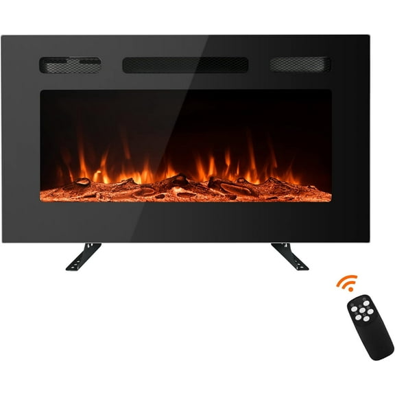 Electric Fireplace Inserts,30 inch Electric Fireplace,Electric Fireplace Wall Mounted,Freestanding Electric Fireplace,Wall Fireplace Electric with Remote Control,Electric Fireplace Recessed