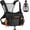 A: Black, variant on KastKing Water-Resistant Fishing Chest Pack With EVA Zip-Down Workstation, MOLLE Storage