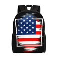 thumbnail image 1 of ZNDUO Travel Backpack, Usa Blue Stars Flag Pattern Backpack for School, 16 inch Lightweight Bookbag, 1 of 8