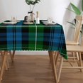 thumbnail image 4 of Tartan Rectangular Tablecloth 60"x120" with Lace Edge, Washable Durable Table Cover for Dining, Indoor Outdoor Home Restaurant Decor, 4 of 5