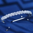 thumbnail image 4 of Miallo Vintage Minimalist Cubic Zirconia Metal Headband, Elegant Thin Silver Hair Hoop for Women Girls, Birthday Graduation Gift, 4 of 8